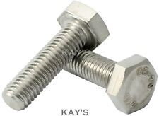 UNF SET SCREWS 1/4 5/16 3/8 1/2" FULLY THREADED HEXAGON BOLTS A2 STAINLESS STEEL for sale  Shipping to South Africa