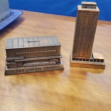 Ruan Center heavy metal coin bank souvenir building tower Saint Paul Federal Sav for sale  Shipping to South Africa
