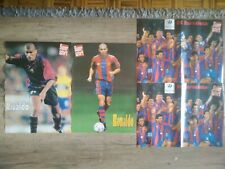 FC Barcelone 4 Poster Miscellaneous vieux old Ronaldo Rivaldo d'occasion  Expédié en France