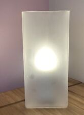 Używany, IKEA Grono Biała lampa stołowa z matowego szkła Vintage Lampka boczna łóżka 22cm B0011 na sprzedaż  Wysyłka do Poland