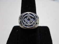 Sterling Silver Antique Masonic Mason Ring Very Old Very Cool Mason Ring 7.75 for sale  O Fallon