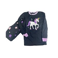 BEBE BEAR Conjunto Pijam Unicornio Negro Púrpura 14 Pantalones Camisa Manga Larga segunda mano  Embacar hacia Argentina