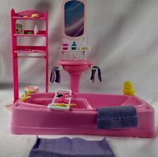 Barbie Mattel 1994 vintage - ¡tanto que hacer! Fregadero y accesorios para bañera de baño  segunda mano  Embacar hacia Mexico