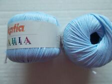 Fio de mistura de algodão Katia Bahia, azul claro e frio, lote de 2 (52 jardas cada) comprar usado  Enviando para Brazil