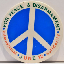 1982 Peace Desarme Internacional Arma Nuclear Congelación Manifestación Protesta Retroceso segunda mano  Embacar hacia Argentina