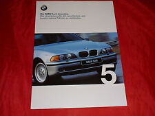 BMW Serie 5 E39 sedán 520i 523i 528i 535i 540i 525tds 530d folleto de 1999 segunda mano  Embacar hacia Argentina