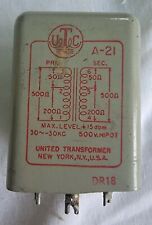 UTC A-21 A21 LINE MATCHING MIXING INPUT TRANSFORMER for sale  Shipping to South Africa