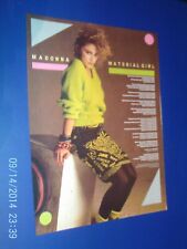 MADONNA - early  1985 MATERIAL GIRL + LYRICS  - A4 POSTER ADVERT 1980s Original comprar usado  Enviando para Brazil