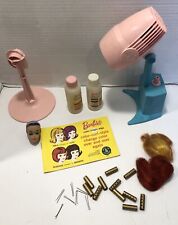 Vintage Barbie Color 'N Curl Set & Accessories Head Wigs HairPins Etc 1964 Works for sale  Shipping to South Africa