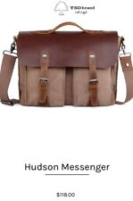 Used, TSD Brand Hudson Canvas Messenger Bag Leather Men’s / Women’s Computer Bag for sale  Shipping to South Africa