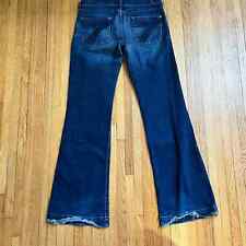 Jeans feminino 7 for all Mankind 30 DOJO azul flare jeans cintura baixa comprar usado  Enviando para Brazil