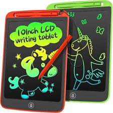 Usado, Tablet de escritura LCD para niños paquete de 2, tablero de garabatos colorido de 10 pulgadas para 3 4 5 6 7 segunda mano  Embacar hacia Argentina