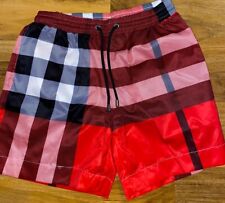 Red burberry shorts for sale  LEICESTER