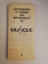 Dictionnaire origine instrumen d'occasion  Paris XVIII