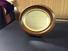 Espelho de vaidade oval vintage de madeira com suporte de madeira (excelente) comprar usado  Enviando para Brazil