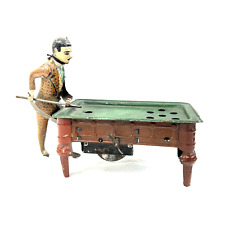 Antique Gunthermann ?? Germany Tin Wind Up Pool Shooter Billiards Player Toy for sale  Shipping to South Africa