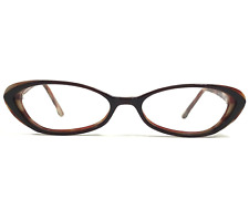 Bevel Eyeglasses Frames 3569 BLA BLA Brown Red Horn Cat Eye Oval 50-17-125, used for sale  Shipping to South Africa