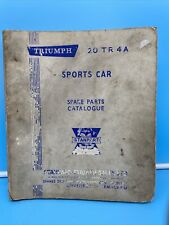 Catálogo de repuestos de fábrica Triumph TR4A vintage NOTA ESTADO segunda mano  Embacar hacia Argentina