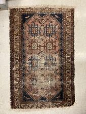 ANTIQUE VINTAGE PERSIAN ? GEOMETRIC PATTERNED RUG 53" X 34", used for sale  Shipping to South Africa