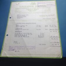 1941 invoice gallaher for sale  LINCOLN