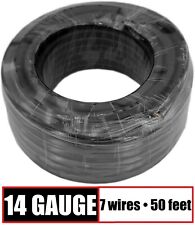 14 Gauge 7 Way Conductor RV Trailer Wire Cable Wiring Insulated - 50 Feet 14/7 for sale  Shipping to South Africa