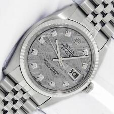 Rolex Datejust 36 Meteorito Mostrador Diamante Aço e Ouro 18k Relógio Moldura Canelada comprar usado  Enviando para Brazil