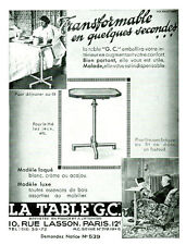 Publicité ancienne table d'occasion  France