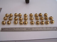 19 SOLID BRASS HEAD BOARD PARTS 1 1/2 " ROUND HOLE TOP & BOTTOM  ANTIQUE VINTAGE, used for sale  Shipping to South Africa