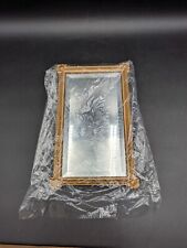 Espejo vintage Homco Inc 1985 con marco de resina de bronce dorado 10,5" x 6,5" caja original segunda mano  Embacar hacia Argentina
