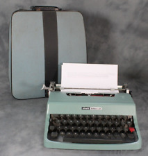 Olivetti Lettera 32 Portable Typewriter in Carry Case Powder Blue Fully Working for sale  Shipping to South Africa