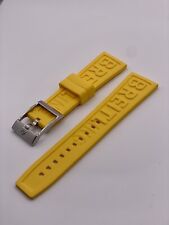 New 24mm YELLOW Quality Rubber Strap With Steel Buckle For Breitling watches. segunda mano  Embacar hacia Argentina