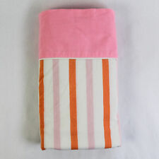 Vintage Cannon Featherlite Full Flat Sheet Pink Orange White 81 x 104 Bedding for sale  Shipping to South Africa