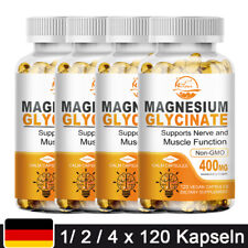 Magnesium Kapseln -400mg Magnesiumbisglycinat Knochen & Gelenke -120/240/480Stk  comprar usado  Enviando para Brazil