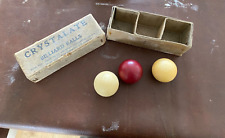Vintage Set of British Made Crystalate Billiard Balls in Original Box for sale  Shipping to South Africa
