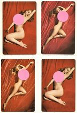 Lot 4 Vintage MARILYN MONROE Pinup Playing Cards 1950s Photos Mint Tom Kelley, used for sale  Albuquerque
