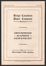 1924 Belgo Canadian Paper Co. anúncio impresso Shawinigan Falls, Que comprar usado  Enviando para Brazil