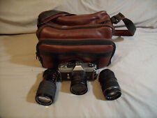 Canon TLb Camera Body, 3 Lens, Flash and Camera Bag for sale  Shipping to South Africa