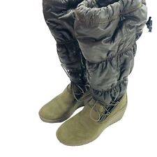 Botas femininas Caterpillar com isolamento CAT 8 verde oliva camurça salto cunha acolchoado comprar usado  Enviando para Brazil