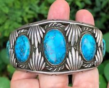 vintage silver turquoise bracelet for sale  San Antonio