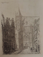 Schaefels Antique Master Print-ARCHITECTURE-GOTHIC-ANTWERP-1886, used for sale  Shipping to South Africa
