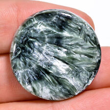 35.50 Cts 100% Natural Attractive Seraphinite Round 27X27X5 MM Cabochon Gemstone for sale  Shipping to South Africa