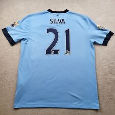 Camisa Manchester City extra grande azul kit fora 2014 2015 Nike David Silva comprar usado  Enviando para Brazil