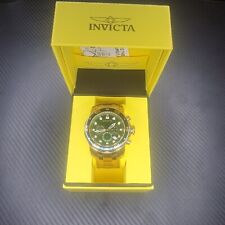 Relógio masculino Invicta Pro Diver mergulho 18kt folheado a ouro cronógrafo verde 48mm novo comprar usado  Enviando para Brazil