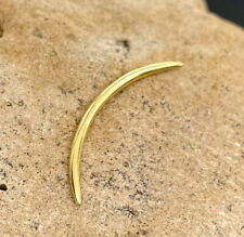 925 Sterling Silver Gold Rhodium Curved Tribal Tusk Size: 18g to 00g and Custom for sale  Shipping to South Africa