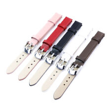 Women Ladies Plain Genuine Leather Watch Band Strap 10mm Many Colours Straps for sale  Shipping to South Africa