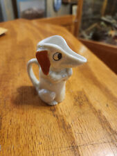 Vintage White Lustre lusterware Japan mini Dachshund dog figural 3 1/4" pitcher for sale  Shipping to South Africa