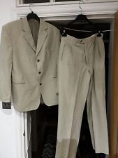 Jaeger Beige Men’s Suit Size M/L W32in, L31in, Silk And Linen for sale  Shipping to South Africa