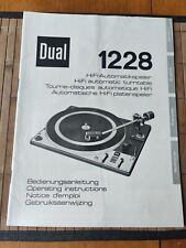 Dual 1228 bedienungsanleitung gebraucht kaufen  Düsseldorf