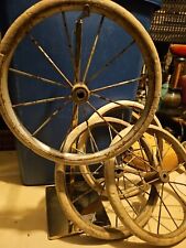 Vintage Wire Spoke Rubber Stroller Wheels 9 1/2" Salvage Art, used for sale  Shipping to South Africa