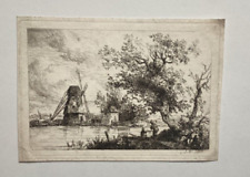 Antique engraving windmill for sale  UK